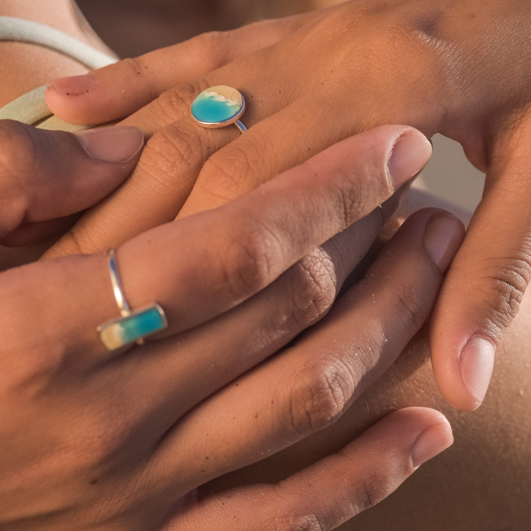 Sterling silver store bar ring