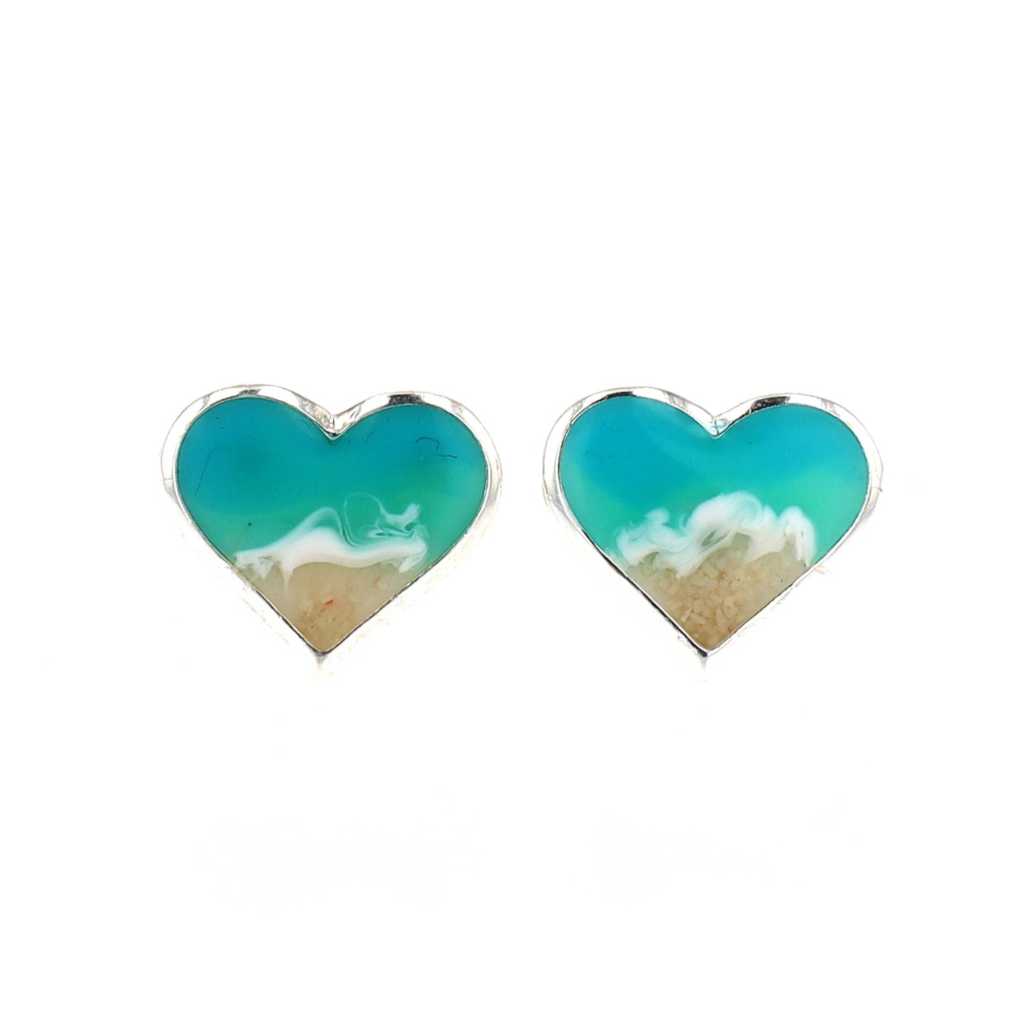 The Shoreline Heart Earrings (Sterling Silver)