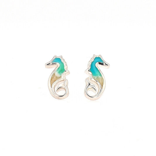 The Shoreline Seahorse Earrings (Sterling Silver)