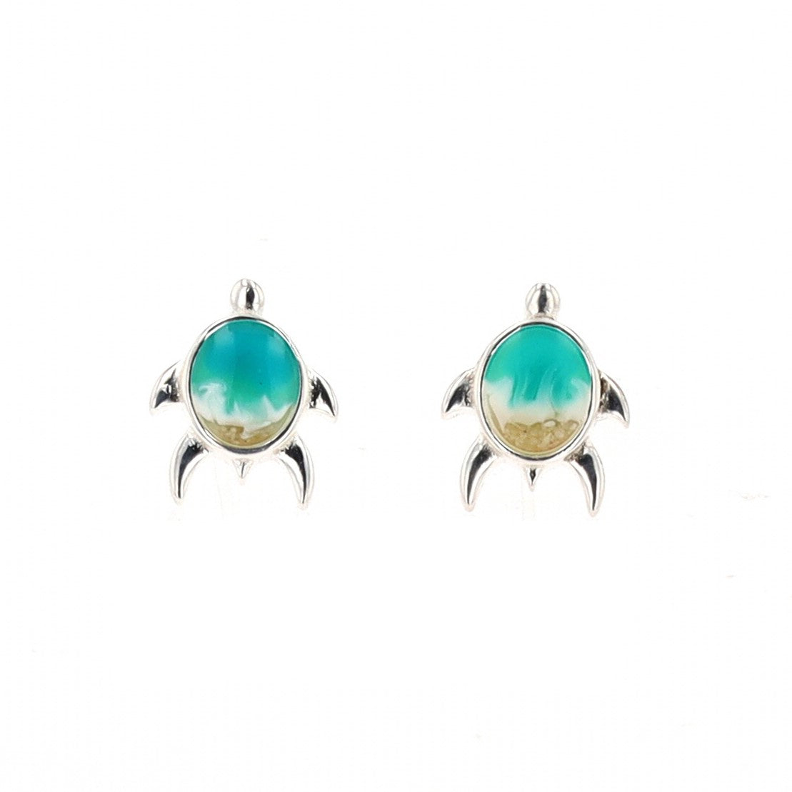The Shoreline Turtle Earrings (Sterling Silver)