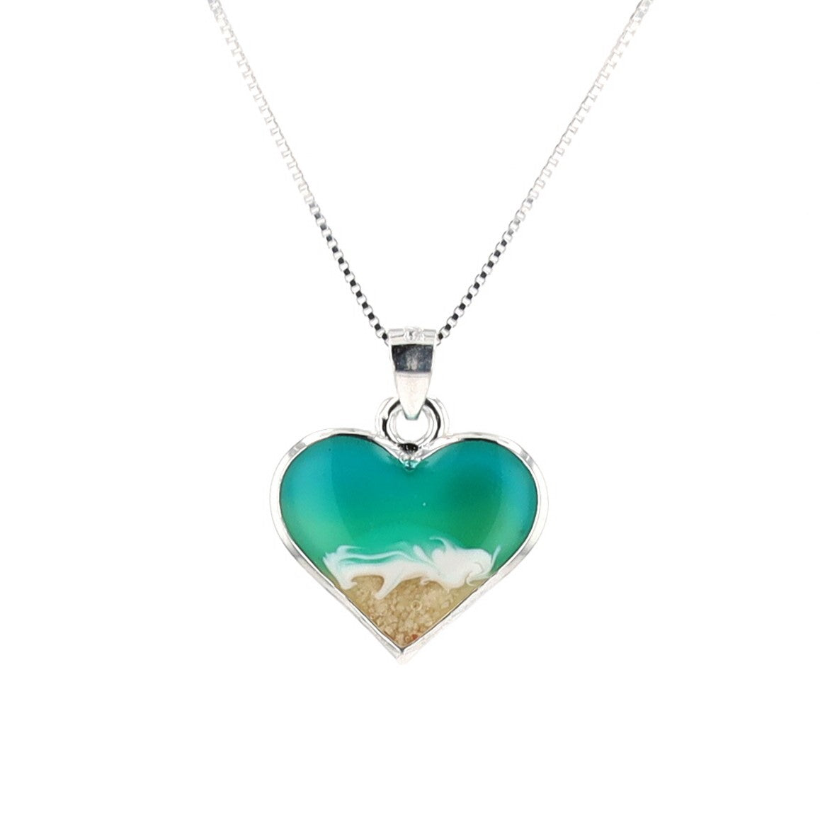 The Shoreline Heart Necklace (Sterling fashion Silver)